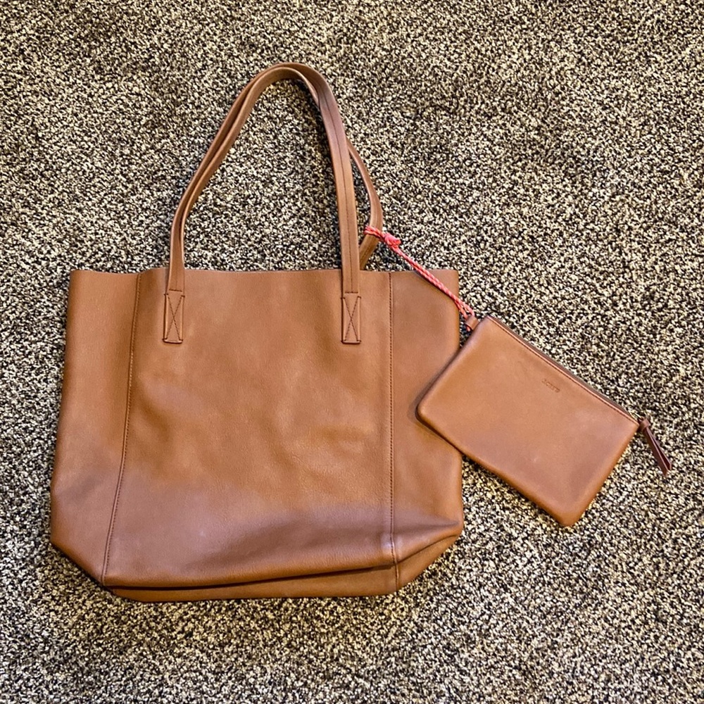 J. Crew Leather Tote Bag - READ